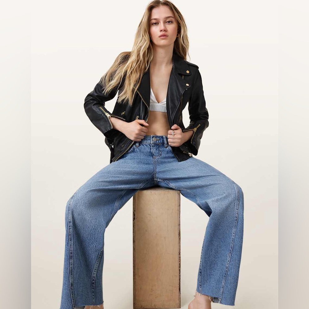 AllSaints BALFERN LEATHER BIKER JACKET - Picture 6 of 16